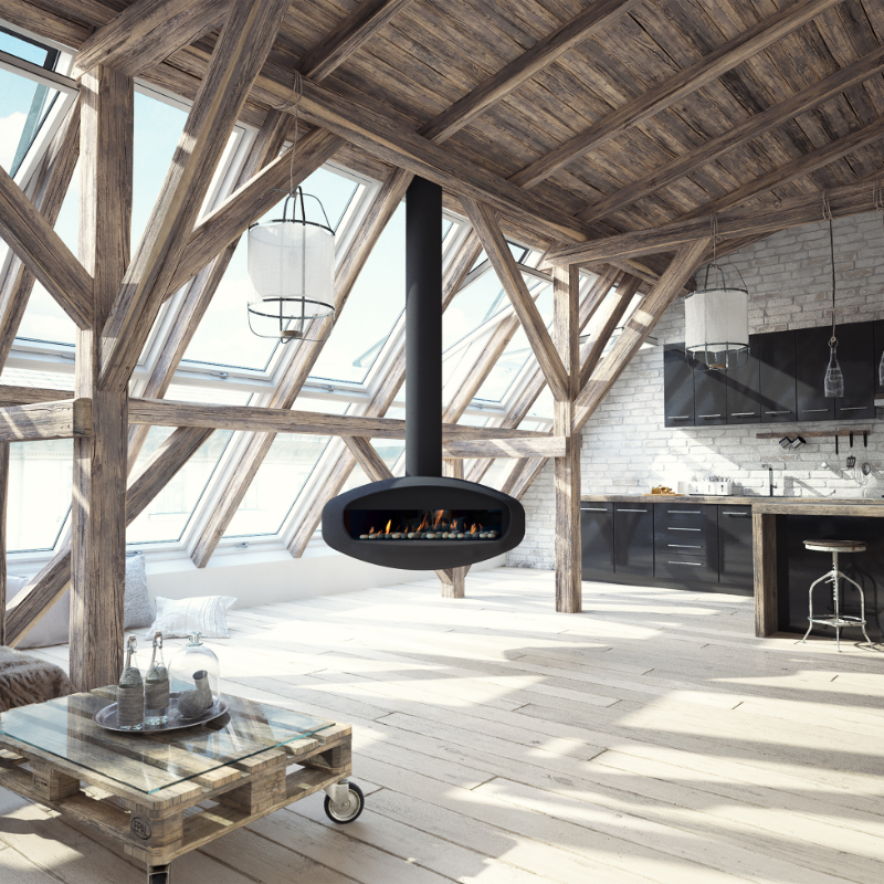 Ortal typ Oval 120 plynový krb